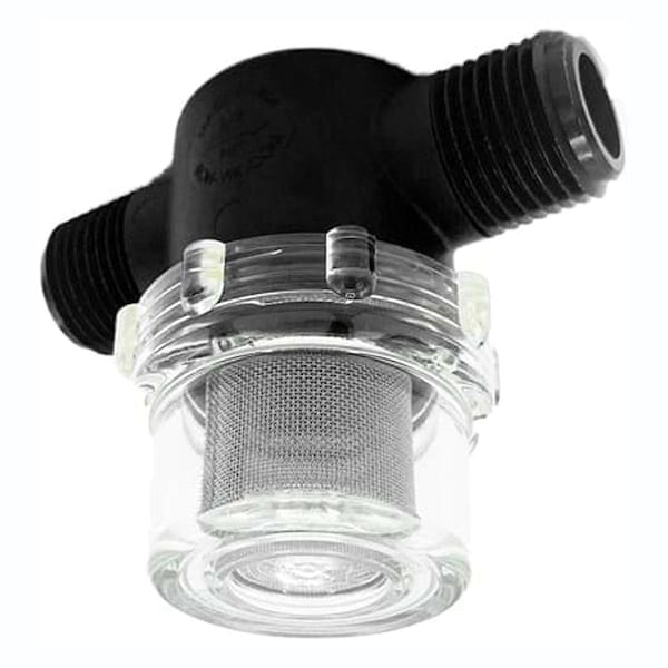 Replacment Inline Strainer , 1/2" MNPT, 50 Mesh w/ Clear Bowl